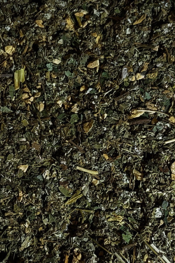Close-up of a textured surface with small stones and debris